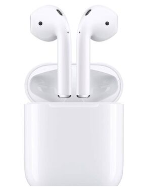 Apple First Generation White Wireless Earbuds with Charging Case and softcover